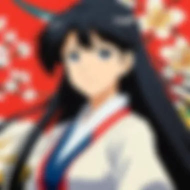 The Evolution of Anime Art Styles An intricate scene depicting the evolution of anime art styles across different eras.