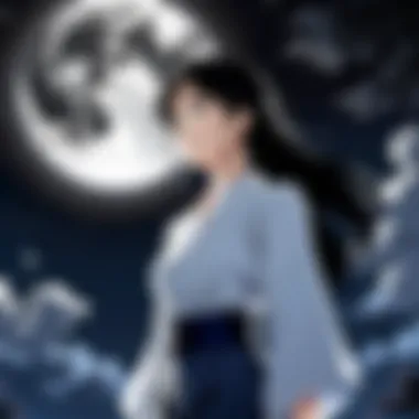 Narrative Tension Under the Moon An evocative artwork depicting a moonlit scene that enhances narrative tension and character development in manga.