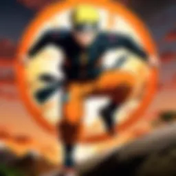 An iconic moment from the Naruto film series showcasing a character in action