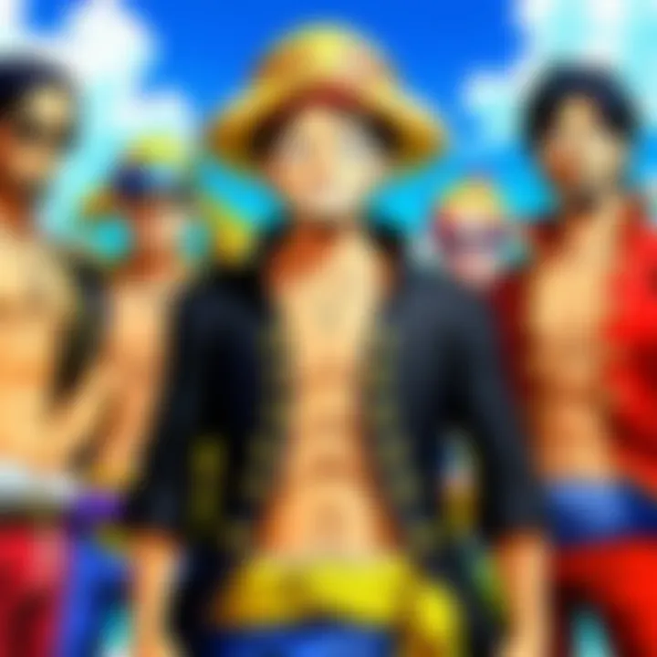 The iconic Straw Hat crew gathered on the ship