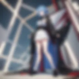 A vibrant scene depicting a critical moment in a popular anime series.