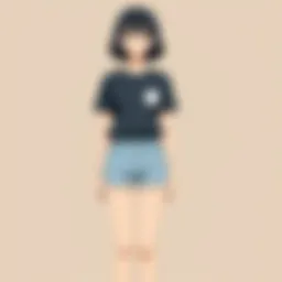 A minimalist anime shirt design featuring iconic characters subtly illustrated.