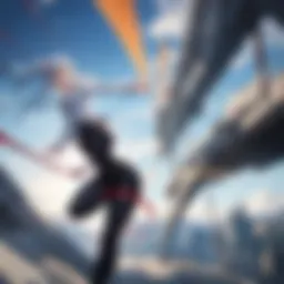 Dynamic character movement showcasing bounciness in anime action scenes
