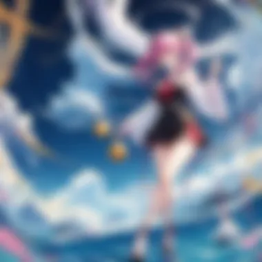 Anime Character with Magical Yoyo A vibrant anime character wielding a magical yoyo, surrounded by colorful effects.