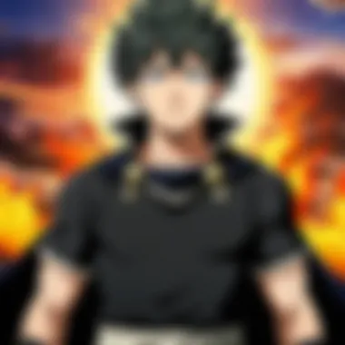Character Development in Black Clover A close-up of a character from Black Clover reflecting its development