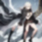 A dynamic scene from Black Clover showcasing the main character in action