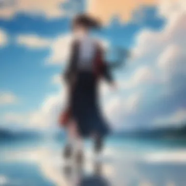 Thoughtful Reflection on Happiness A thoughtful character reflecting on personal happiness in a tranquil setting.