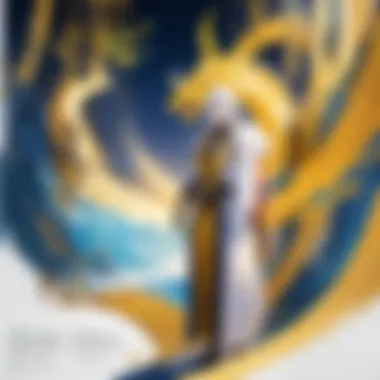 A vibrant scene depicting the protagonist's transformative journey