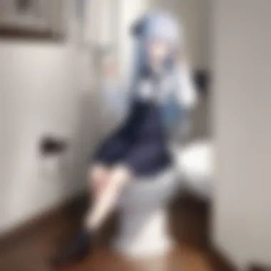 Unique Art Style of Toilet-Bound Hanako-kun A screenshot depicting a key moment from Toilet-Bound Hanako-kun that encapsulates the show's unique art style.